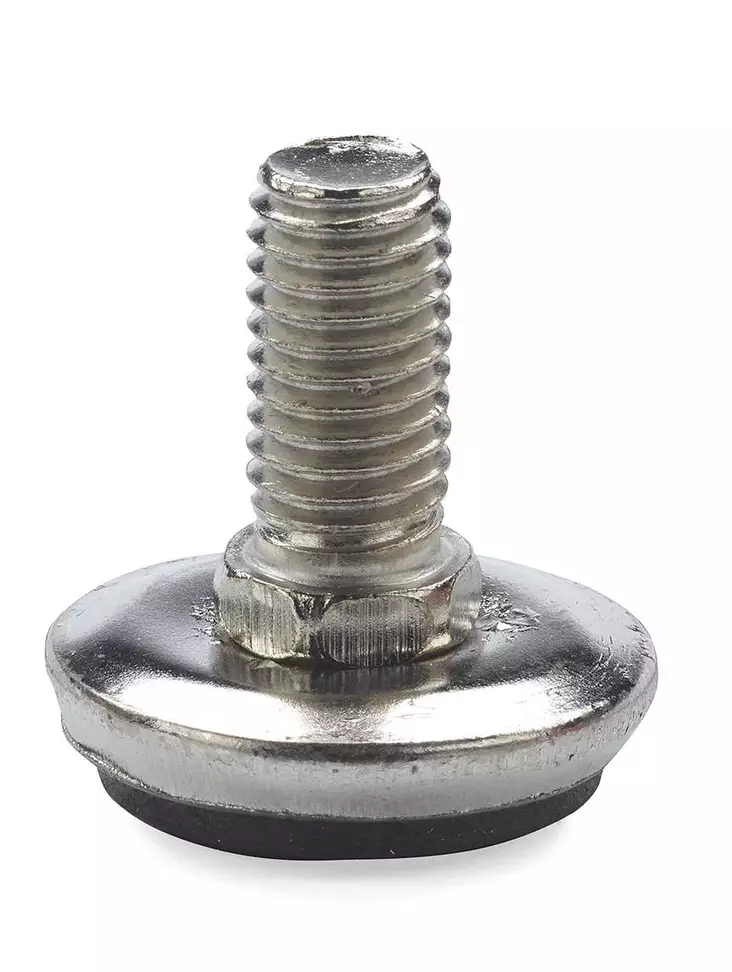 SÄÄTÖJALKA M10 TERÄS/MUOVI MUSTA 512 HABO - Kalustejalat - 7317900205231 - 1