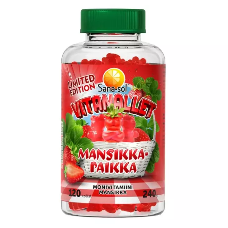 Sana-sol Vitanallet monivitamiini 120kpl. - Ravintolisät ja vitamiinit - 7070866038861 - 1