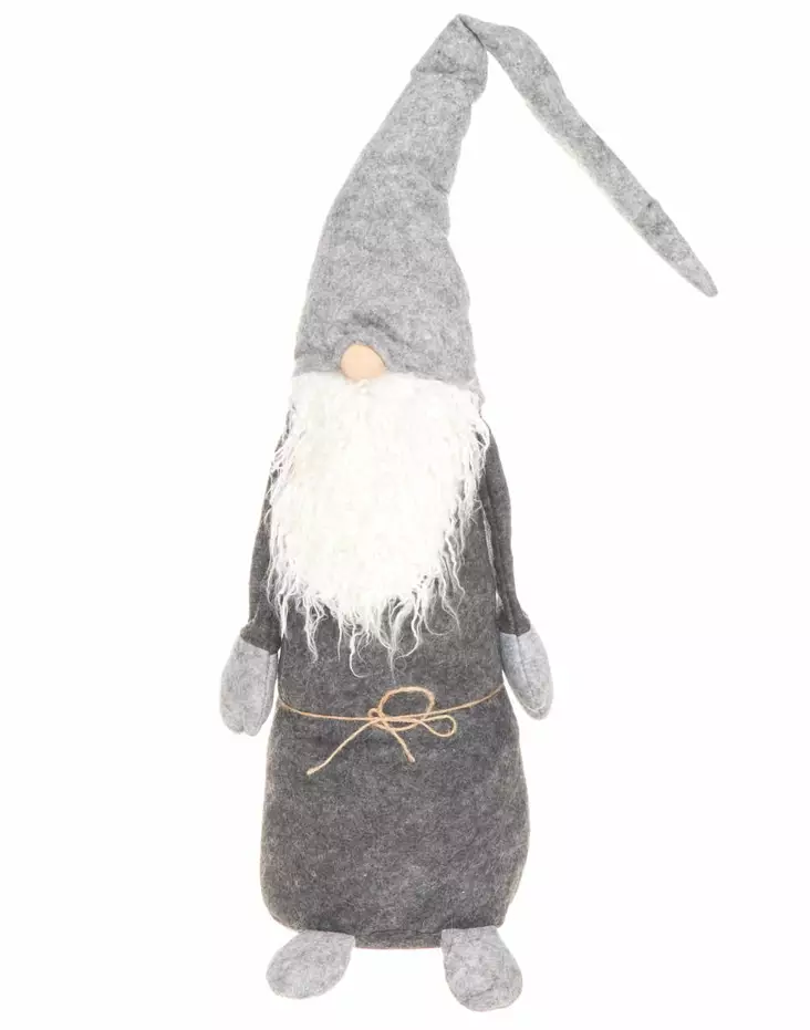 Tonttu hiippalakki harmaa 100cm - Joulutontut - 6410413052291 - 1