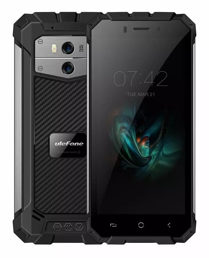 ULEFONE ARMOR X IP68 ÄLYPUHELIN 5500MAH Dual-SIM, 16 Gt, musta/harmaa - Puhelimet ja puhelintarvikkeet - 6937748732341 - 1