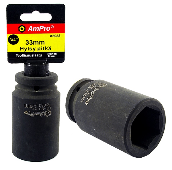 VOIMAHYLSY PITKÄ 46MM 3/4" 90MM AMPRO - Kone- ja voimahylsyt - 0795609050661 - 1