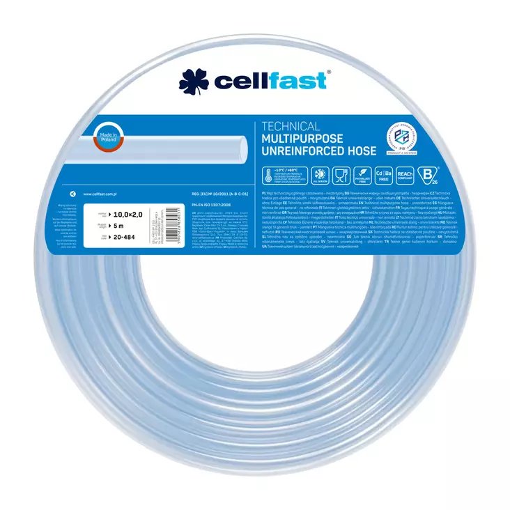 Yleisletku 10x2mm PVC 5m - Letkut ja letkunkiristimet - 5901828858031 - 1