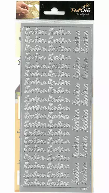 ÄÄRIVIIVATARRA KUTSU HOPEA - Tarrat ja kiiltokuvat - 6417715093052 - 1