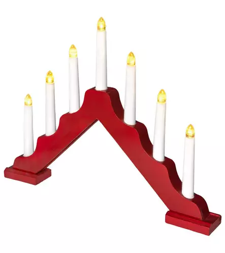 AIRAM KYNTTELIKKÖ LED SILJA 7-OSAINEN PUNAINEN - Kyntteliköt - 6435200195142 - 1