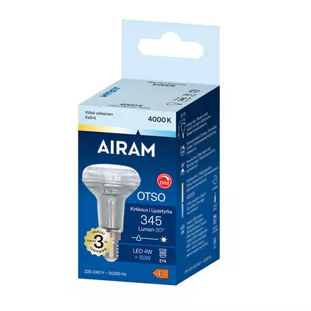 LED FG R50 840 345lm E14 36D DIM - Lamput E14 kanta - 6435200312402 - 2