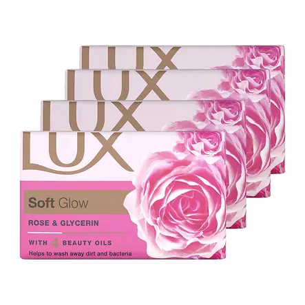 Lux saippua 4x90g Soft Glow Rose&Glyseri - Palasaippuat - 8720181823572 - 1