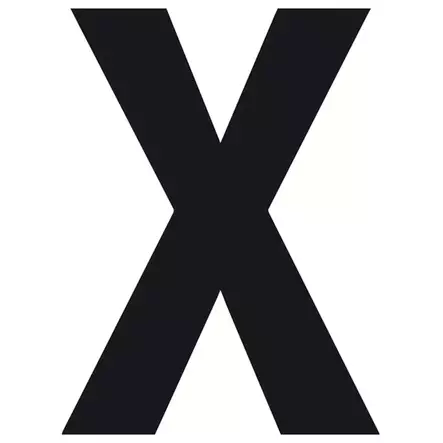 Pisla kirjaintarra x musta 8cm - Talonumerot ja -kirjaimet - 6414676008842 - 1