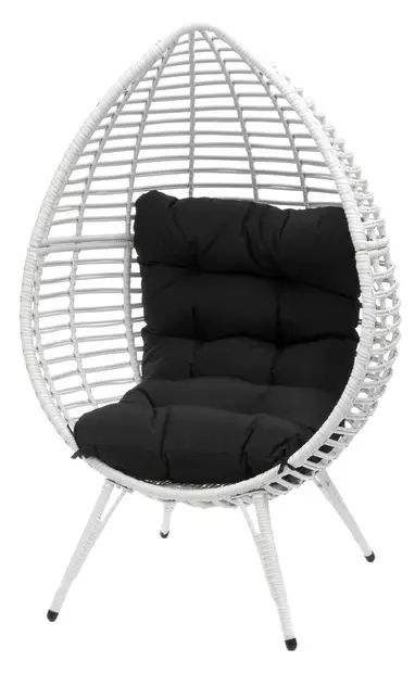 Puutarhatuoli Rattan Egg valkoinen 4living - Puutarhatuolit - 6410413022232 - 1