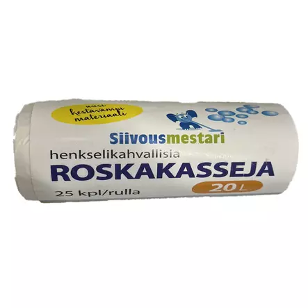 ROSKAKASSI 20L 25KPL kahva 10mic - Roskapussit - 6438159058322 - 1