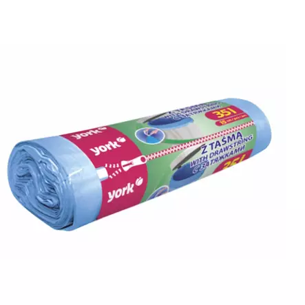 Roskapussi vetonauhalla 35L 15kpl - Roskapussit - 5903355007272 - 1