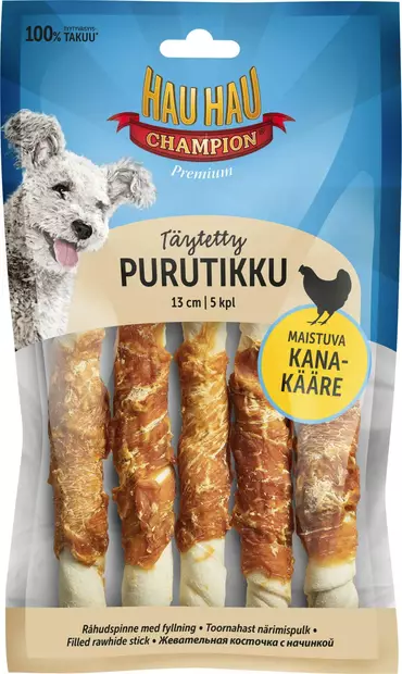 TÄYTETTY PURUTIKKU 5KPL 13CM 180g - Koiranruoat ja herkut - 6430056881102 - 1