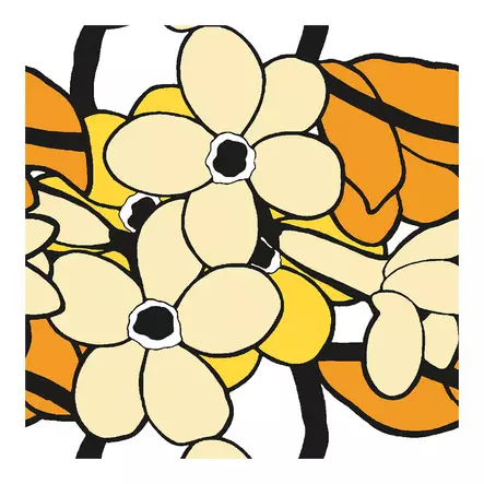 Vallila lautasliina Kukkatarha 24cm - Kahviliinat 24x24 - 7321012206222 - 1