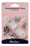 HEMLINE RENGASNEPPARI 11MM 12KPL VALK - Käsityötarvikkeet - 9317385115412 - 1