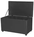 ARKKU KEINONAHKA MUSTA 90x50x51CM 4LIVING - Koriste-esineet - 6410413047792 - 2