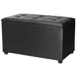 ARKKU KEINONAHKA MUSTA 90x50x51CM 4LIVING - Koriste-esineet - 6410413047792 - 1