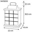 CAMINO TAKKALYHTY MUSTA 35 CM - Lyhdyt sisäkäyttöön - 6435200248022 - 2