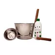 Teräskiulusetti + Eukalyptus 500 ml - Kiulut ja löylykauhat - 6417892023422 - 1