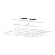 Pergola 3x3m kangaskaton tukiputket - Pergolat - 6438014303482 - 1