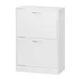 Kenkäkaappi valkoinen 60x24x80 cm - Kenkätelineet - 6410416438962 - 1