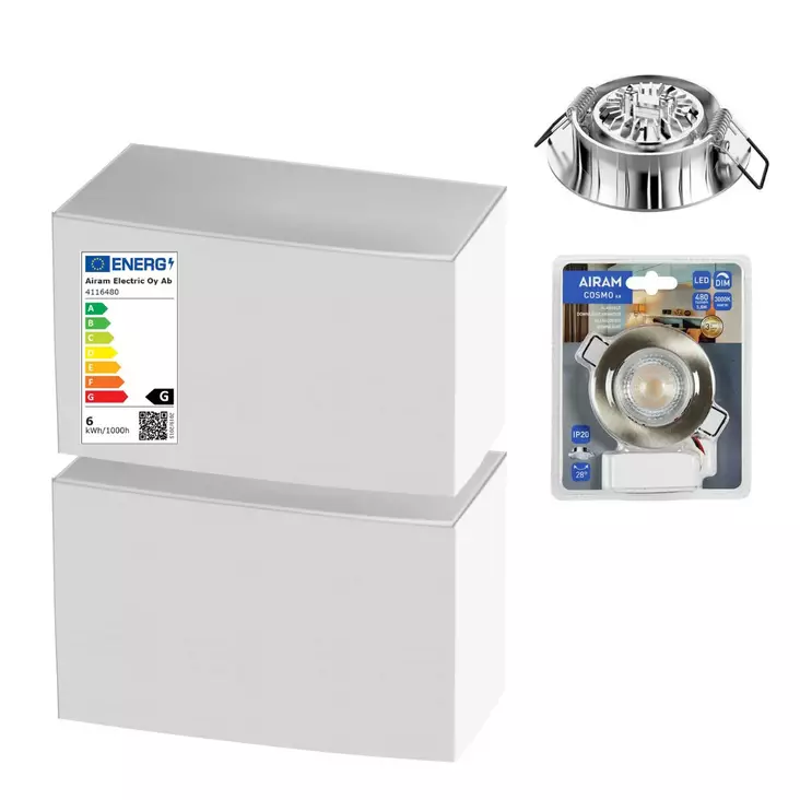 Cosmo Tilt IP20 6W/830 DIM CR 20 KPL - Alasvalot - 834872 - 1