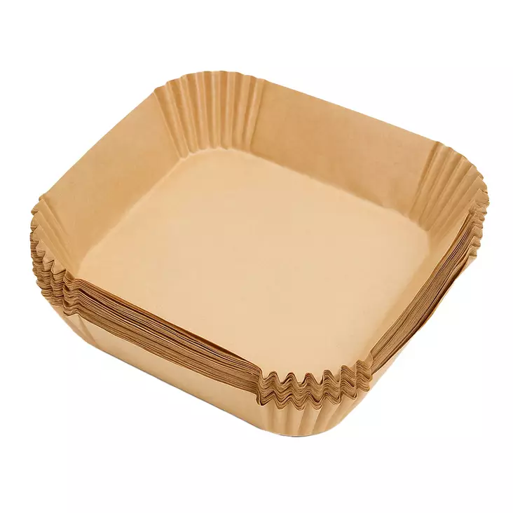 Neliönmuotoinen airfryer leivinpaperi vuoka. - Airfryer silikonisuojat ja suojapaperit - 6438506005412 - 1