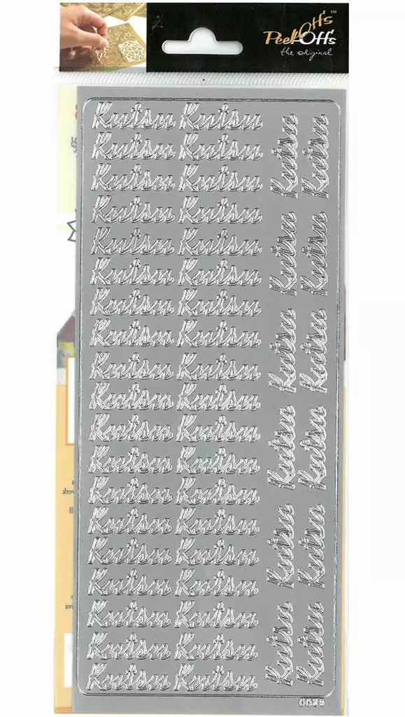 ÄÄRIVIIVATARRA KUTSU HOPEA - Tarrat ja kiiltokuvat - 6417715093052 - 1