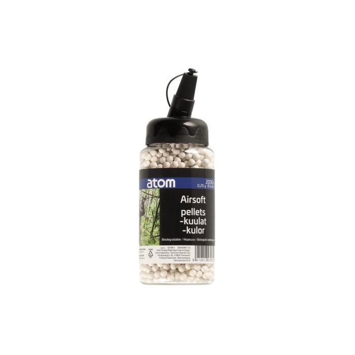 Airsoft kuula 0,25G 2000kpl/pkt=20 - Leikkipyssyt ja leikkiaseet - 6410413039612 - 2