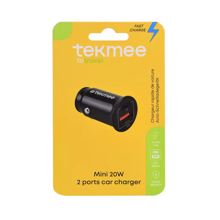Tekmee autolaturi USB-A+USB-C - Korjaamolaitteet ja tarvikkeet - 3661075323592 - 1