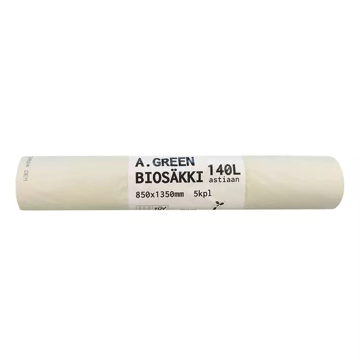 Biosäkki 140L astiaan,5kpl,850x1350 mm - Biojätepussit - 6418055090862 - 1