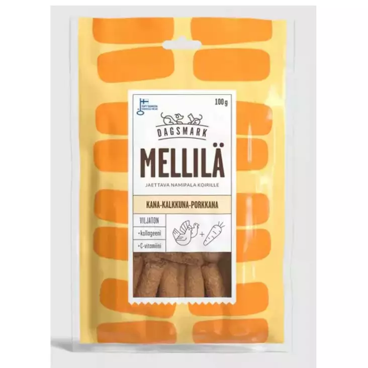 Dagsmark Kana-Kalkkuna-Porkkana 100G - Koiranruoat ja herkut - 6430066384402 - 1