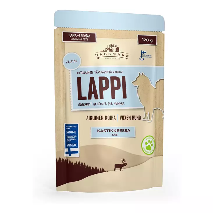Dagsmark Lappi kana-peruna kastke 120g - Koiranruoat ja herkut - 6430066382002 - 1