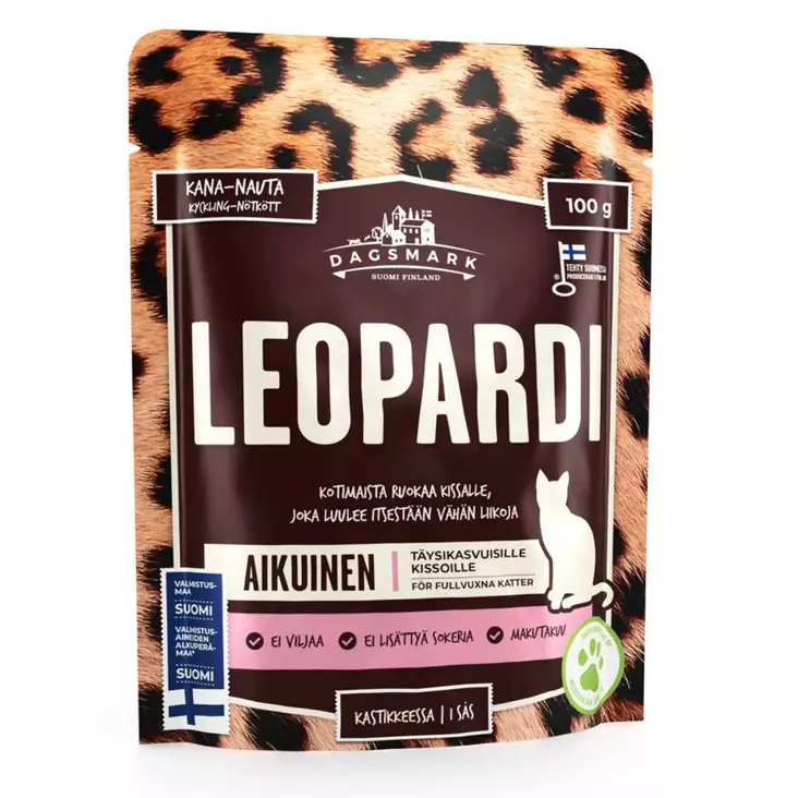 Dagsmark Leopardi 100G Kanaa Ja Nautaa - Kissanruoat ja herkut - 6430066381272 - 1