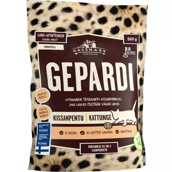 Dagsmark Viljaton Kana-Hyönteinen 500G - Kissanruoat ja herkut - 6430066383122 - 1