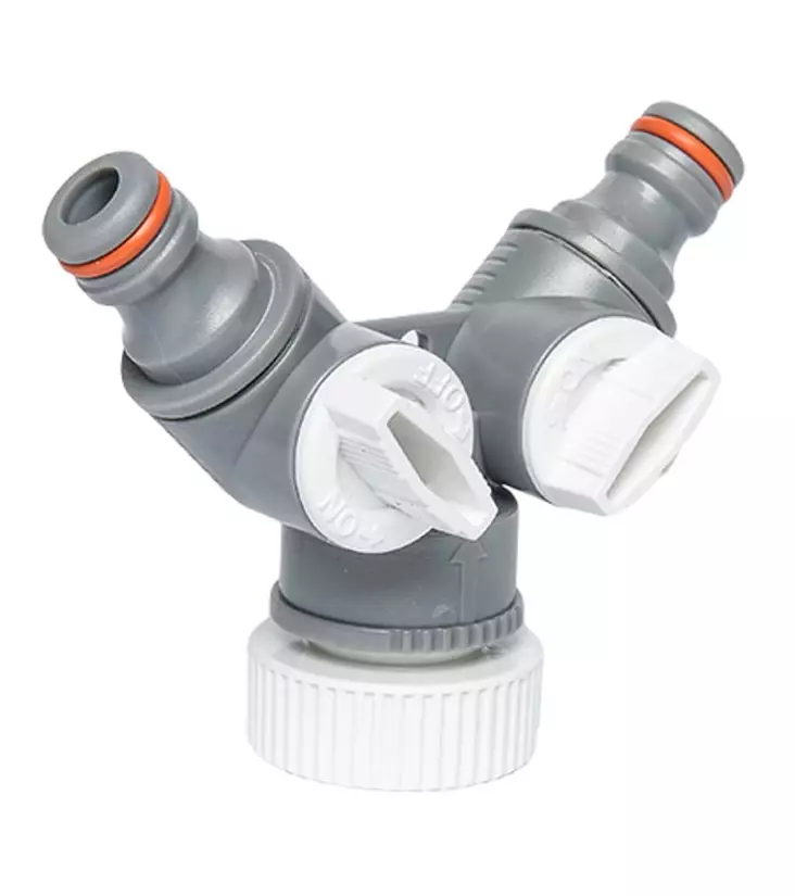 Hanaliitin 1'' / 3*4'' sulkijalla - Puutarhaletkuliittimet - 5904182442892 - 1