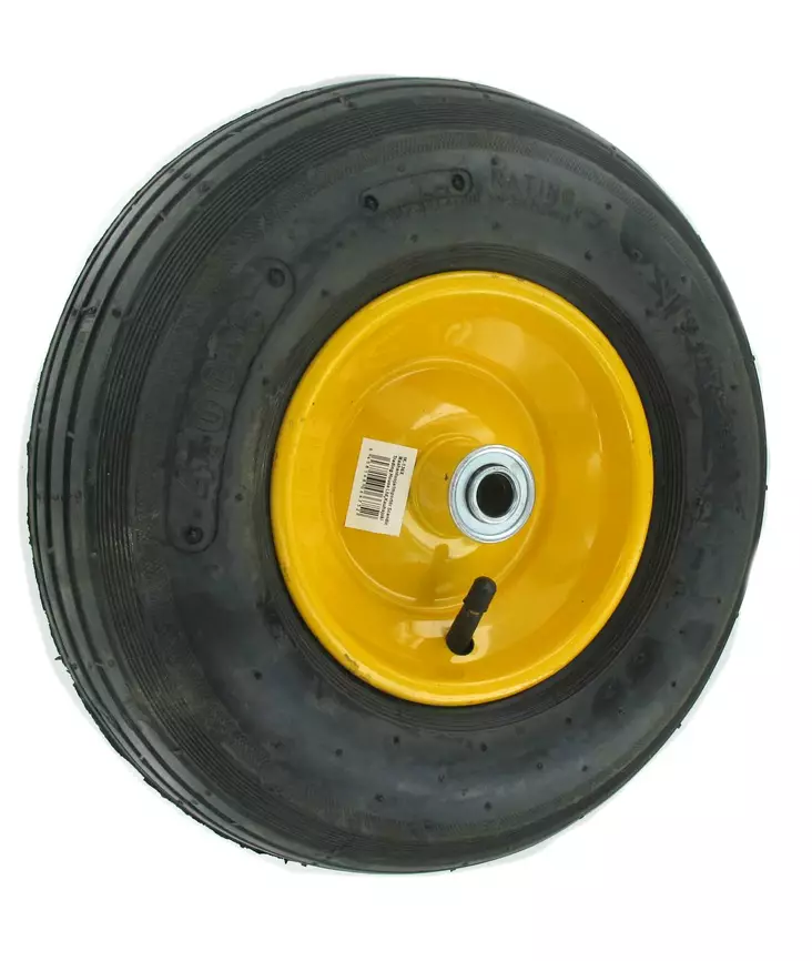 Ilmakumipyörä 4.00-6 metallivanteella akseli 16 mm - Kottikärryn renkaat - 6438168066752 - 1