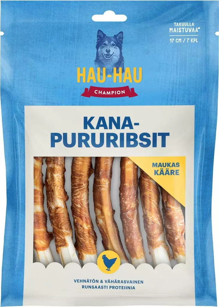 KANAPURURIBSIT 17CM, 7kpl, 490g - Koiranruoat ja herkut - 6430076895592 - 1