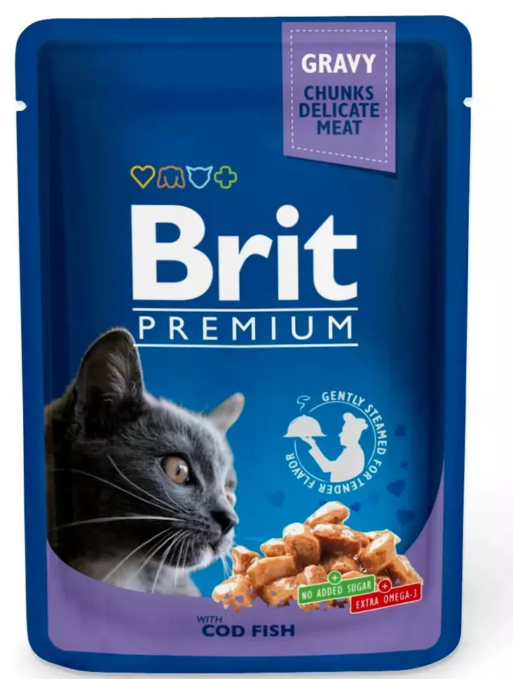 KISSANRUOKA BRIT PREMIUM CAT TURSKA 100G - Kissanruoat ja herkut - 8595602506002 - 1