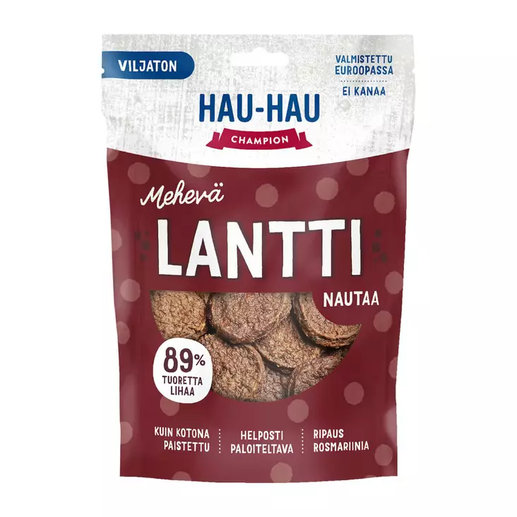 HAU HAU MEHEVÄ LANTTI NAUTAA 140G - Koiranruoat ja herkut - 6438554002302 - 1