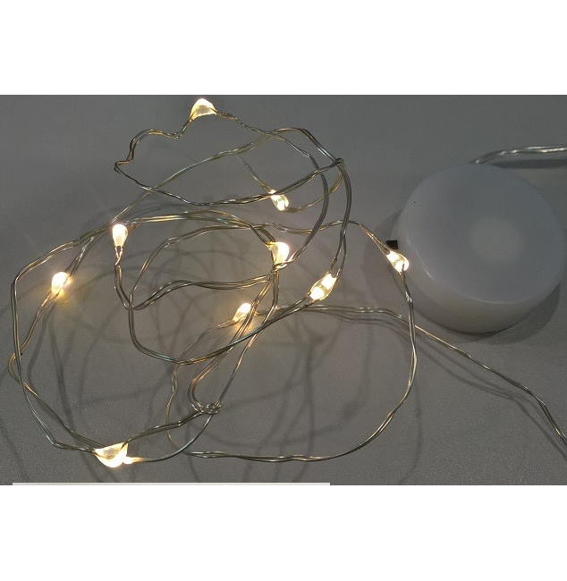 LED LANKAVALOSARJA 12LED LÄMMIN VALKOINEN - Valosarjat paristokäyttöiset - 6438159129572 - 1