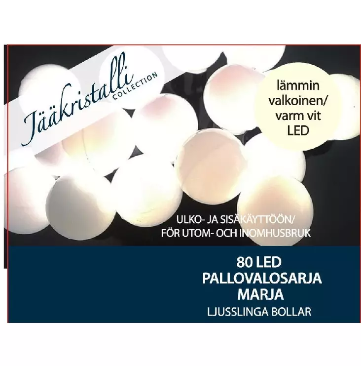 LED PALLOVALOSARJA 80 LED MARJA - Valosarjat paristokäyttöiset - 6438159119832 - 1