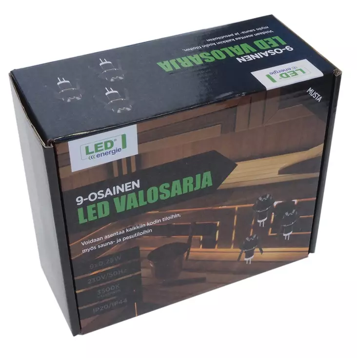 LED VALOSARJA 9-OS MUSTA - Saunavalaisimet - 6430066031092 - 1