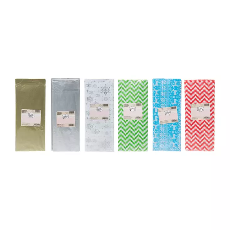 Loihdi Printattu silkkipaperi, 6 erilais - Askartelupaperi ja -huovat - 6412165049482 - 1