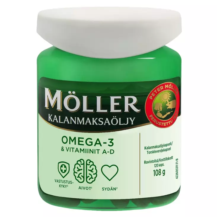 Möller Omega-3 Kalanmaksaöljykapseli - Ravintolisät ja vitamiinit - 5702071389392 - 1