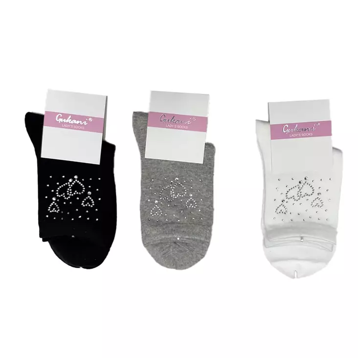 Nilkkasukka sydän strassi 36-41 - Naisten sukat ja sukkahousut - 6438506007492 - 1