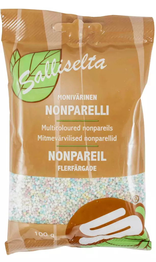 Nonparelli monivärinen 100G Sallinen - Leivonta-ainekset - 6436501001972 - 1