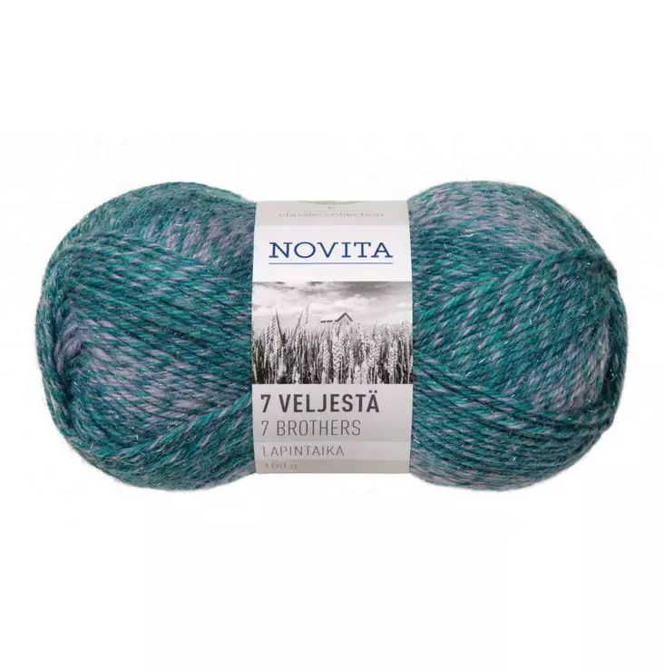 NOVITA 7-VELJESTÄ LAPINTAIKA 100G LANKA Useita eri värejä -  - 6412612018122 - 1