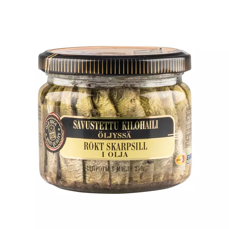 KILOHAILI SAVUST.250G ÖLJYSSÄ - Liha- ja kalasäilykkeet - 4751001585572 - 1