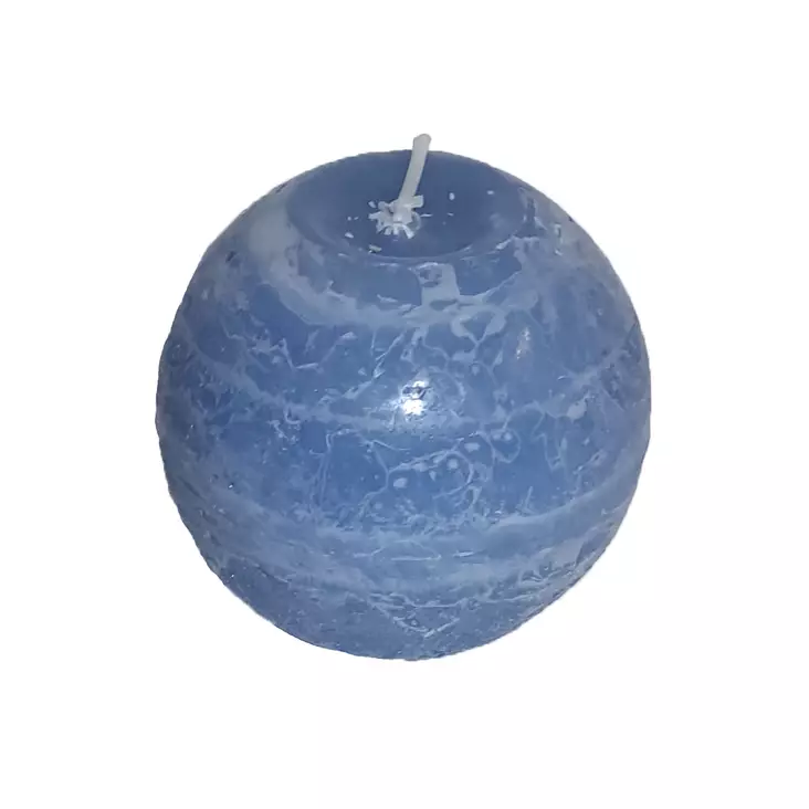 KYNTTILÄ Rustic Pallo 10 cm sininen - Pallokynttilät ja pöytäkynttilät - 4740302713432 - 1