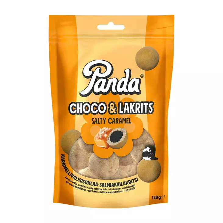 Panda Choco Lakritsi Salty Caramel 120g - Makeiset ja naposteltavat - 6412500032902 - 1