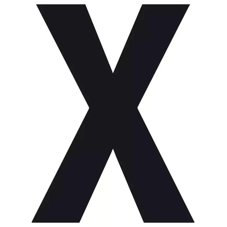 Pisla kirjaintarra x musta 8cm - Talonumerot ja -kirjaimet - 6414676008842 - 1